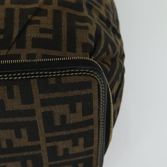 FENDI Zucca Canvas Tote Bag Black Brown Auth yk18506