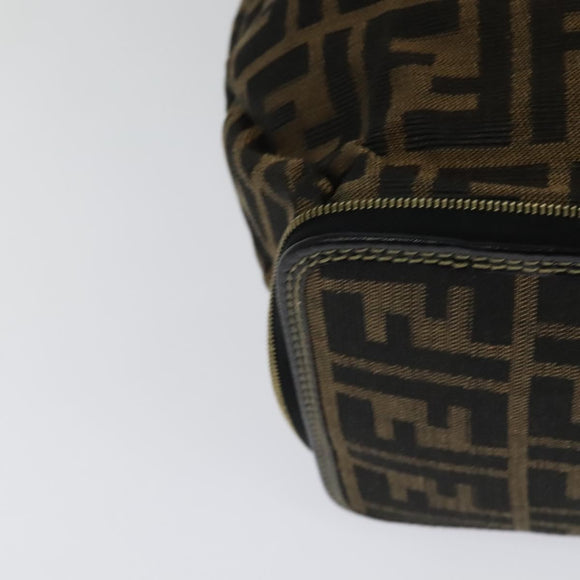 FENDI Zucca Canvas Tote Bag Black Brown Auth yk18506
