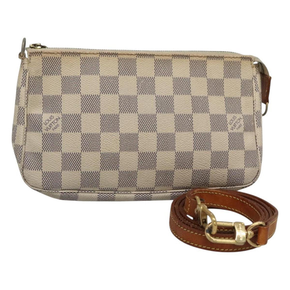 LOUIS VUITTON Damier Azur Pochette Accessoires Pouch N51986 LV Auth yk18508