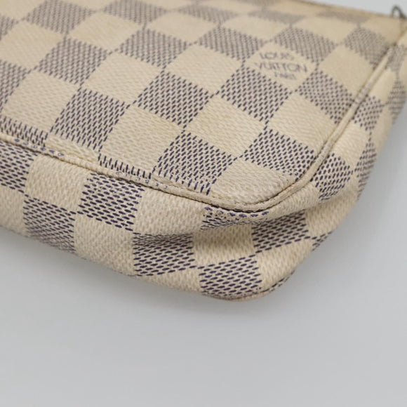 LOUIS VUITTON Damier Azur Pochette Accessoires Pouch N51986 LV Auth yk18508