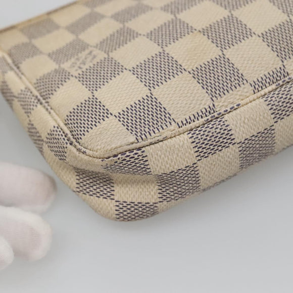 LOUIS VUITTON Damier Azur Pochette Accessoires Pouch N51986 LV Auth yk18508