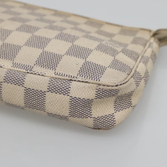 LOUIS VUITTON Damier Azur Pochette Accessoires Pouch N51986 LV Auth yk18508