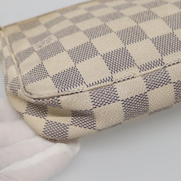 LOUIS VUITTON Damier Azur Pochette Accessoires Pouch N51986 LV Auth yk18508