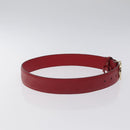 GUCCI Interlocking Guccissima GG Canvas Belt 35.4"" Red 370543 Auth yk18513-5