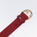 GUCCI Interlocking Guccissima GG Canvas Belt 35.4"" Red 370543 Auth yk18513-8