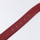 GUCCI Interlocking Guccissima GG Canvas Belt 35.4"" Red 370543 Auth yk18513-9