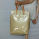 LOUIS VUITTON Monogram Vernis Reade MM Hand Bag Beige M91141 LV Auth yk18515-20
