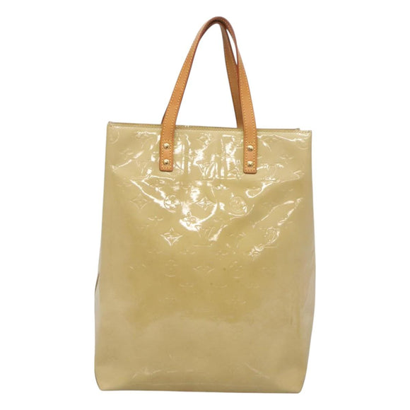 LOUIS VUITTON Monogram Vernis Reade MM Hand Bag Beige M91141 LV Auth yk18515