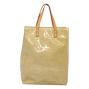 LOUIS VUITTON Monogram Vernis Reade MM Hand Bag Beige M91141 LV Auth yk18515-2