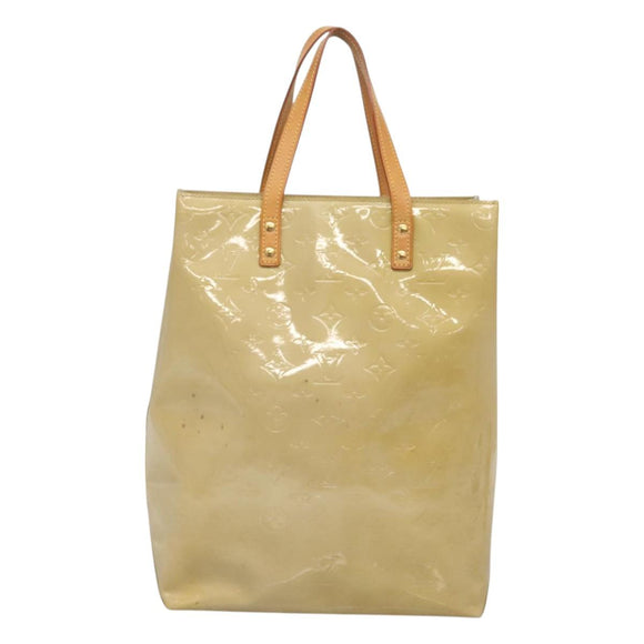 LOUIS VUITTON Monogram Vernis Reade MM Hand Bag Beige M91141 LV Auth yk18515