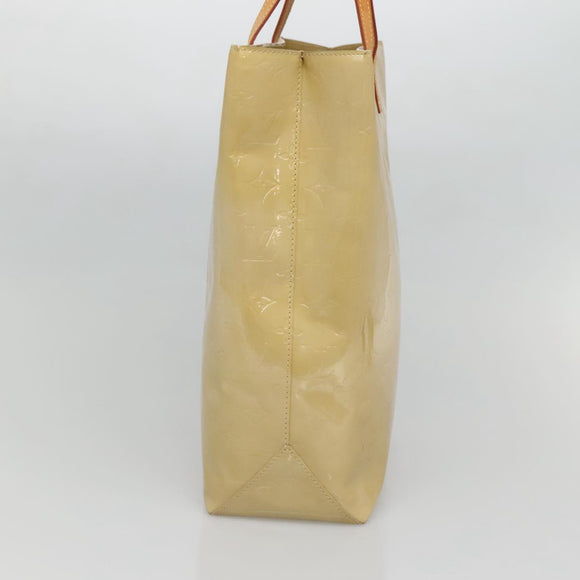 LOUIS VUITTON Monogram Vernis Reade MM Hand Bag Beige M91141 LV Auth yk18515
