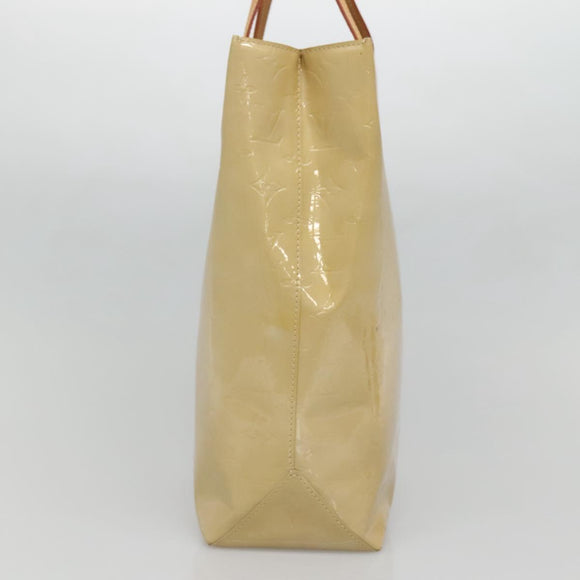 LOUIS VUITTON Monogram Vernis Reade MM Hand Bag Beige M91141 LV Auth yk18515