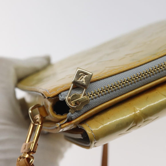 LOUIS VUITTON Monogram Vernis Motto Accessory Pouch Gris M91030 LV Auth yk18527