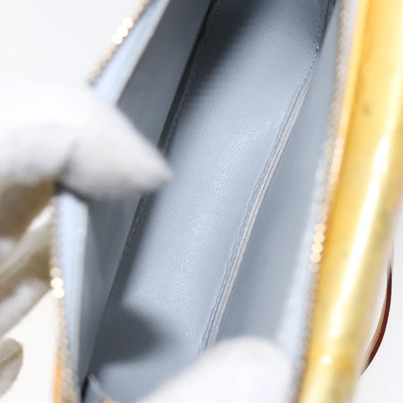 LOUIS VUITTON Monogram Vernis Motto Accessory Pouch Gris M91030 LV Auth yk18527