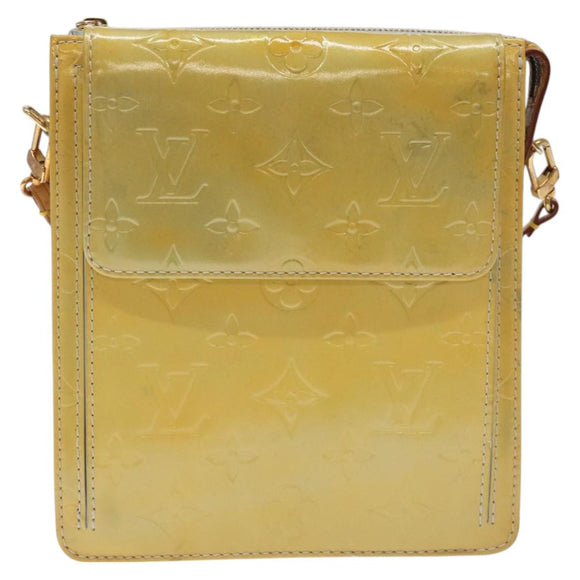 LOUIS VUITTON Monogram Vernis Motto Accessory Pouch Gris M91030 LV Auth yk18527