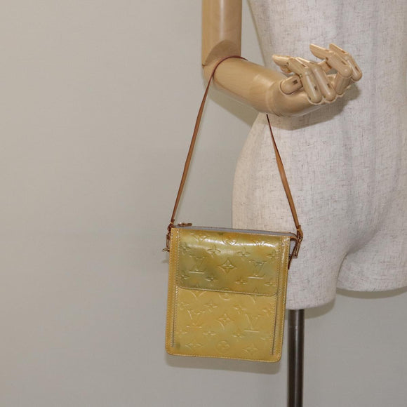 LOUIS VUITTON Monogram Vernis Motto Accessory Pouch Gris M91030 LV Auth yk18527