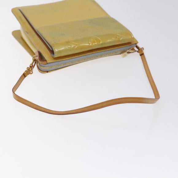 LOUIS VUITTON Monogram Vernis Motto Accessory Pouch Gris M91030 LV Auth yk18527