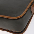 CELINE Shoulder Bag Leather Khaki Gold Auth yk18543-12