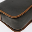 CELINE Shoulder Bag Leather Khaki Gold Auth yk18543-13