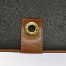 CELINE Shoulder Bag Leather Khaki Gold Auth yk18543-14