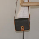 CELINE Shoulder Bag Leather Khaki Gold Auth yk18543-21