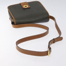 CELINE Shoulder Bag Leather Khaki Gold Auth yk18543-7