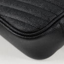 SAINT LAURENT Chain Lou Mini Shoulder Bag Leather Black Gold Auth yk18547A-17