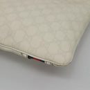 GUCCI GG Supreme Sherry Line Shoulder Bag PVC White Gold 152608 Auth yk18549-9