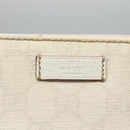 GUCCI GG Supreme Sherry Line Shoulder Bag PVC White Gold 152608 Auth yk18549-17