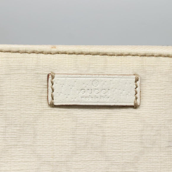 GUCCI GG Supreme Sherry Line Shoulder Bag PVC White Gold 152608 Auth yk18549