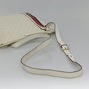 GUCCI GG Supreme Sherry Line Shoulder Bag PVC White Gold 152608 Auth yk18549-7