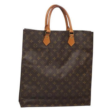 LOUIS VUITTON Monogram Sac Plat Hand Bag M51140 LV Auth yk18556