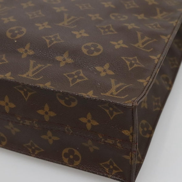 LOUIS VUITTON Monogram Sac Plat Hand Bag M51140 LV Auth yk18556
