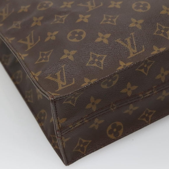 LOUIS VUITTON Monogram Sac Plat Hand Bag M51140 LV Auth yk18556