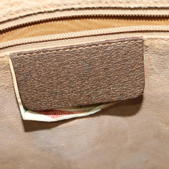 GUCCI GG Supreme Web Sherry Line Bag PVC 2way Beige Gold 40 02 015 Auth yk18574