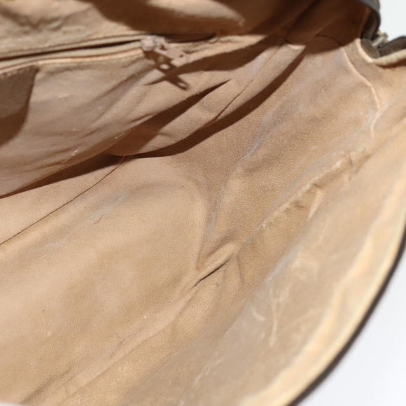 GUCCI GG Supreme Web Sherry Line Bag PVC 2way Beige Gold 40 02 015 Auth yk18574