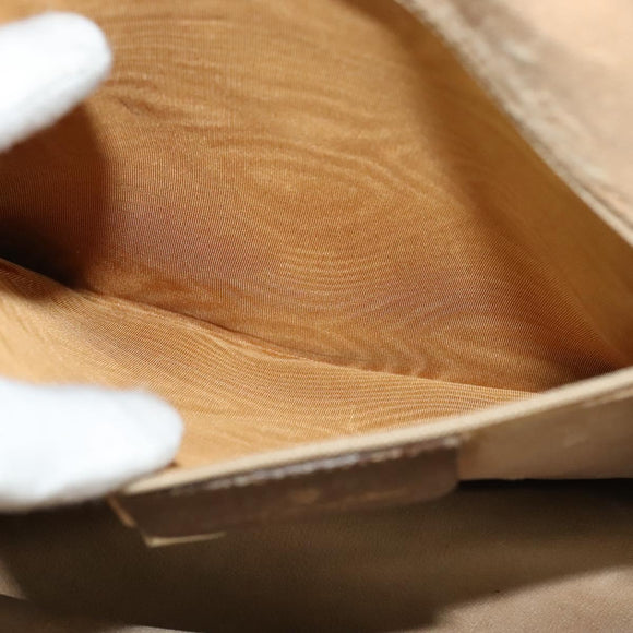 GUCCI GG Supreme Web Sherry Line Bag PVC 2way Beige Gold 40 02 015 Auth yk18574