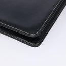 Christian Dior Chain Shoulder Bag Leather Navy Gold Auth yk18586-13