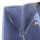 Christian Dior Chain Shoulder Bag Leather Navy Gold Auth yk18586-19