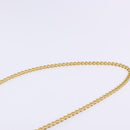 Christian Dior Chain Shoulder Bag Leather Navy Gold Auth yk18586-8