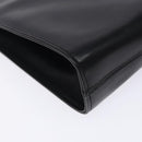 Salvatore Ferragamo Gancini Chain Shoulder Bag Leather Black Gold Auth yk18587-14