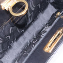 Salvatore Ferragamo Gancini Chain Shoulder Bag Leather Black Gold Auth yk18587-11