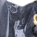 Salvatore Ferragamo Gancini Chain Shoulder Bag Leather Black Gold Auth yk18587-18
