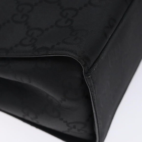 GUCCI Bamboo GG Canvas Hand Bag Black 002 1016 Auth yk18592