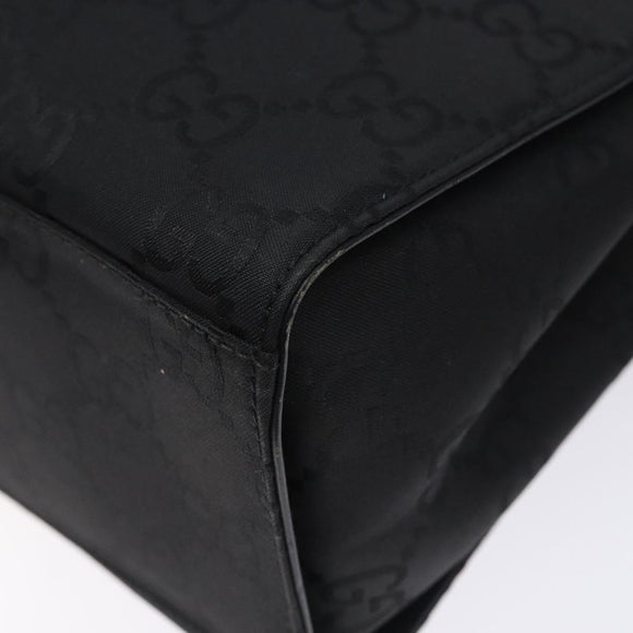 GUCCI Bamboo GG Canvas Hand Bag Black 002 1016 Auth yk18592