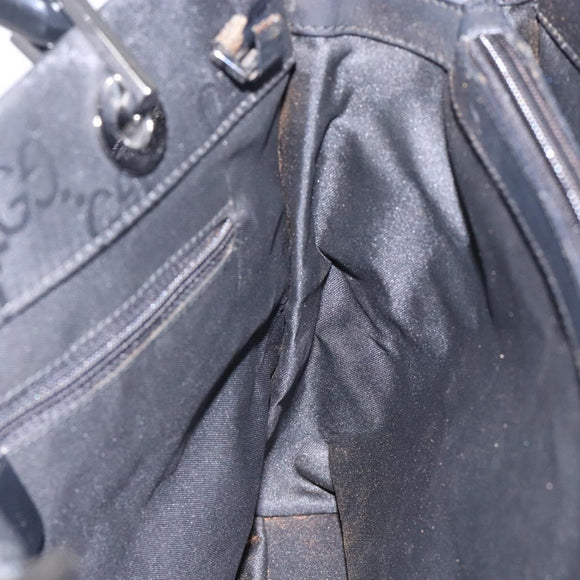 GUCCI Bamboo GG Canvas Hand Bag Black 002 1016 Auth yk18592