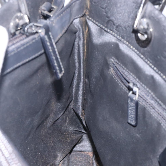 GUCCI Bamboo GG Canvas Hand Bag Black 002 1016 Auth yk18592