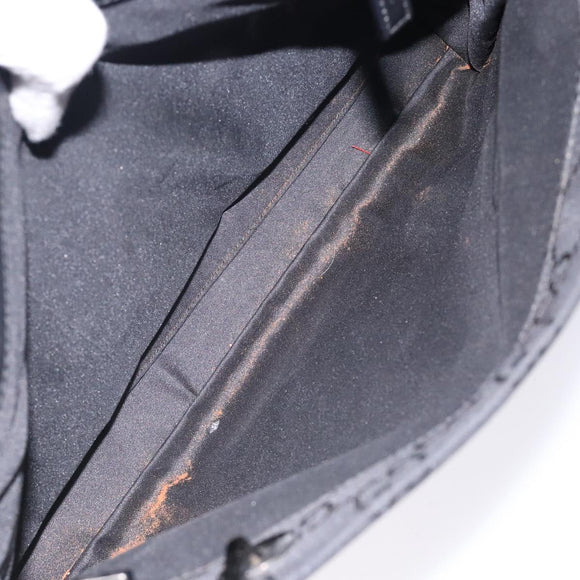 GUCCI Bamboo GG Canvas Hand Bag Black 002 1016 Auth yk18592