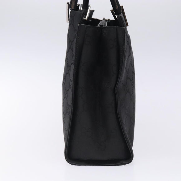 GUCCI Bamboo GG Canvas Handtasche Schwarz 002 1016 Auth yk18592