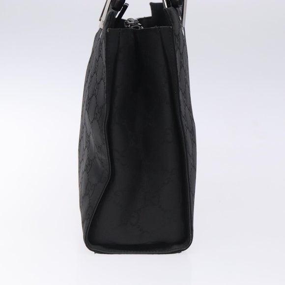 GUCCI Bamboo GG Canvas Hand Bag Black 002 1016 Auth yk18592